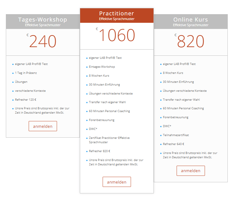 Preisvergleich Effektive Sprachmuster